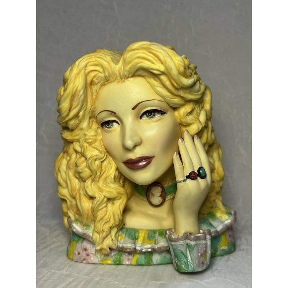 CAMEO GIRLS LV-018 ANGELINA 1973 “California Natural”, 2000 ED Lady Head Vase - Picture 2 of 12